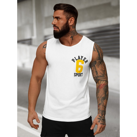 Balti vyriški marškinėliai be rankovių Sport JS/8B1717/1Z