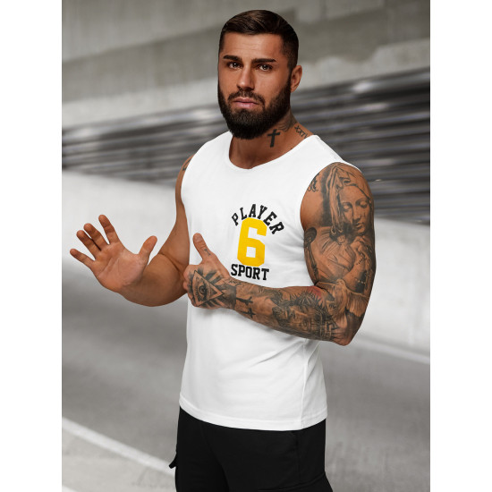 Balti vyriški marškinėliai be rankovių Sport JS/8B1717/1Z