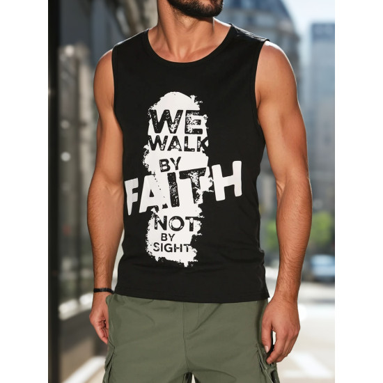 Vyriški juodi marškinėliai be rankovių Faith RX5657 - Marškinėliai Vyriški juodi marškinėliai be rankovių Faith RX5657