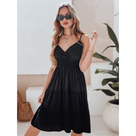 Moteriška juoda midi suknelė Missbreeze EY2626