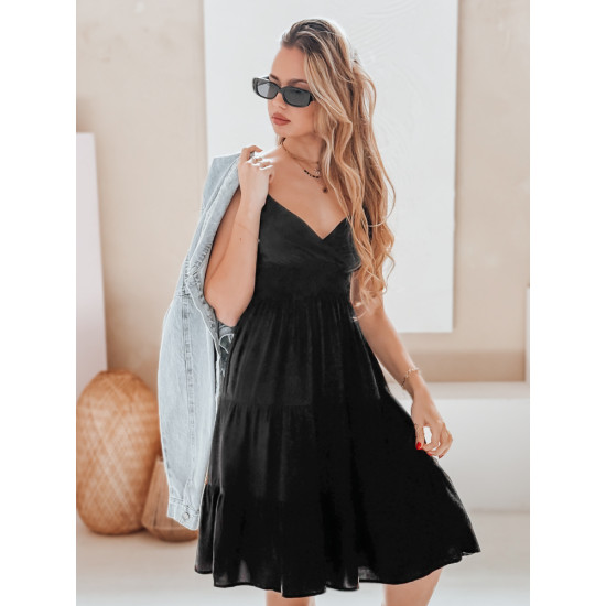 Moteriška juoda midi suknelė Missbreeze EY2626