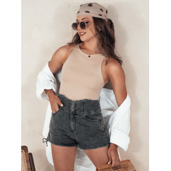 Moteriški juodi džinsiniai šortai Jeanlove