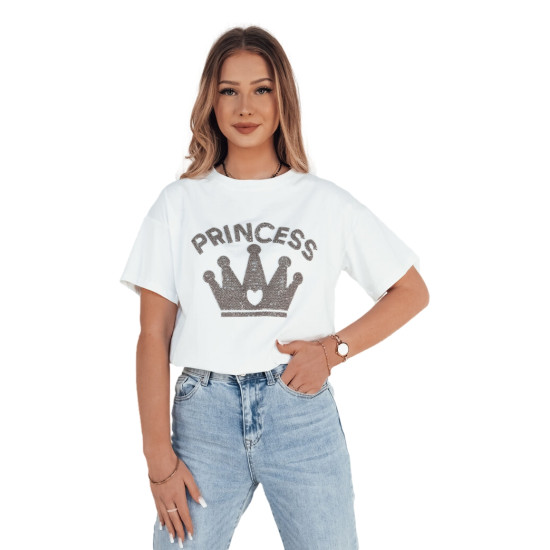Moteriški balti marškinėliai Princess RY2390 - Marškinėliai Moteriški balti marškinėliai Princess RY2390