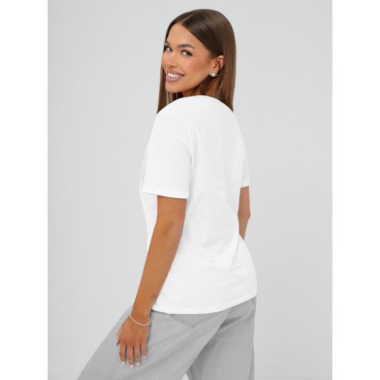 Moteriški baltos spalvos marškinėliai Inlove JS/R61658