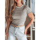 Women's grey striped T-shirt Liness RY2821 - For women Women's grey striped T-shirt Liness RY2821