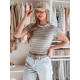 Women's grey striped T-shirt Liness RY2821 - For women Women's grey striped T-shirt Liness RY2821