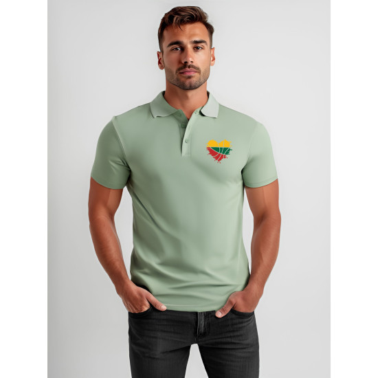 Vyriški mėtiniai polo marškinėliai Širdis JS/8T80 - Marškinėliai Vyriški mėtiniai polo marškinėliai Širdis JS/8T80