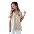 Naisten oversize-tyylinen ruskea Shine-paita