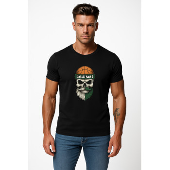 Miesten musta paita Skull and Ball