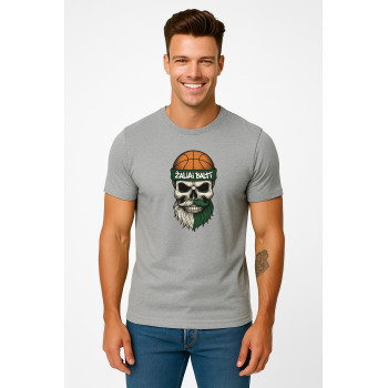 Miesten vaaleanharmaa paita Skull and Ball (pääkallo ja pallo)
