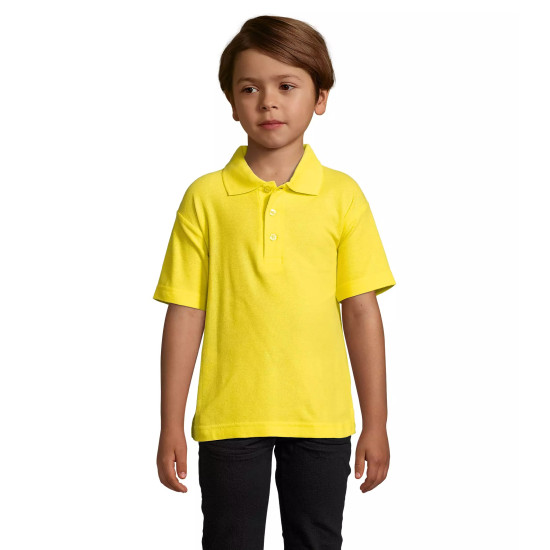 Vaikiški geltonos spalvos polo marškinėliai Enjoy KIDS11990 - Vaikams Vaikiški geltonos spalvos polo marškinėliai Enjoy Marškinėliai