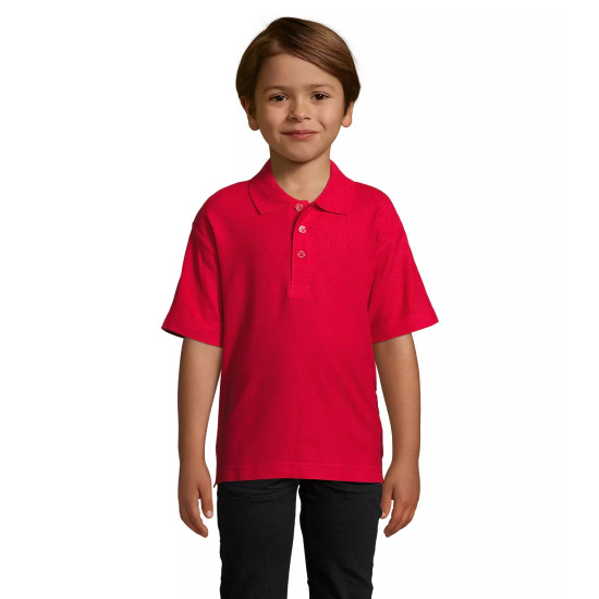 Vaikiški raudonos spalvos polo marškinėliai Enjoy KIDS11990 - Vaikams Vaikiški raudonos spalvos polo marškinėliai Enjoy Marškinėliai
