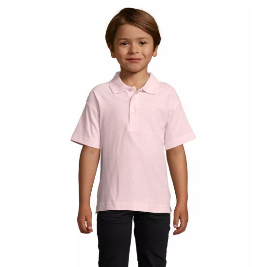 Vaikiški rožinės spalvos polo marškinėliai Enjoy KIDS11990 - Vaikams Vaikiški rožinės spalvos polo marškinėliai Enjoy Marškinėliai