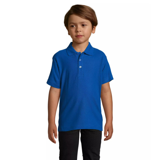 Vaikiški ryškiai mėlynos spalvos polo marškinėliai Enjoy KIDS11990 - Vaikams Vaikiški ryškiai mėlynos spalvos polo marškinėliai Enjoy Marškinėliai