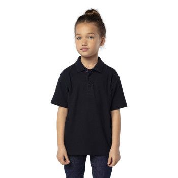 Vaikiški unisex juodos spalvos polo marškinėliai Enjoy