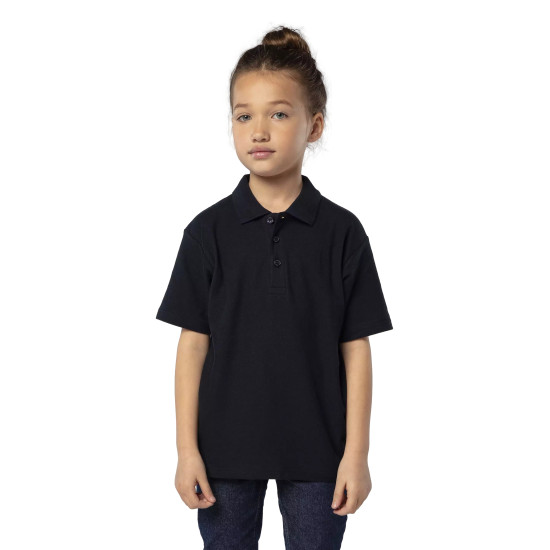 Vaikiški unisex juodos spalvos polo marškinėliai Enjoy KIDS11990 - Vaikams Vaikiški unisex juodos spalvos polo marškinėliai Enjoy Marškinėliai