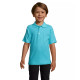 Vaikiški žydros spalvos polo marškinėliai Enjoy KIDS11990 - Vaikams Vaikiški žydros spalvos polo marškinėliai Enjoy Marškinėliai
