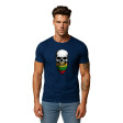 Men's dark blue shirt Skull and beard