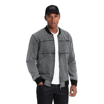 Men's bomber style grey jacket Norvi