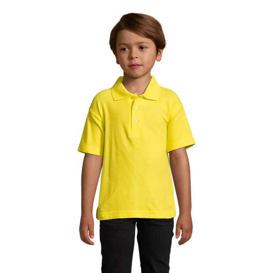 Vaikiški geltonos spalvos polo marškinėliai Enjoy KIDS11990 - Vaikams Vaikiški geltonos spalvos polo marškinėliai Enjoy Marškinėliai