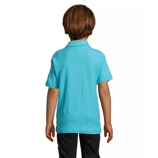 Vaikiški žydros spalvos polo marškinėliai Enjoy KIDS11990 - Vaikams Vaikiški žydros spalvos polo marškinėliai Enjoy Marškinėliai