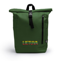 Tamsiai žalia kuprinė Trispalvė Lietuva