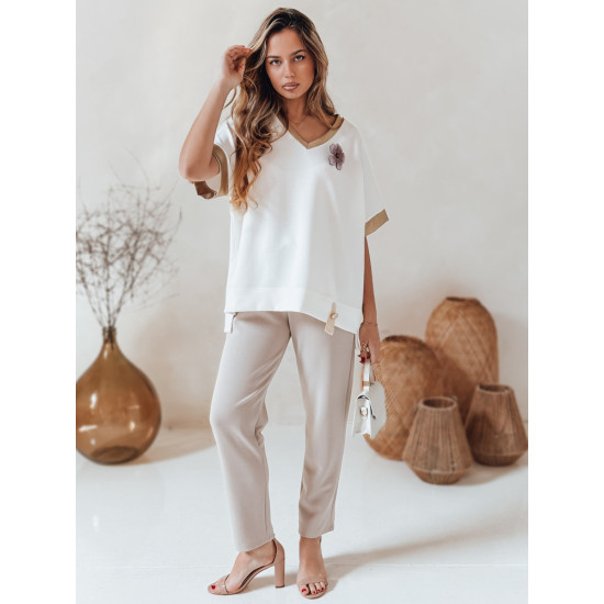 Moteriška oversize tipo balti marškinėliai Shine RY2913
