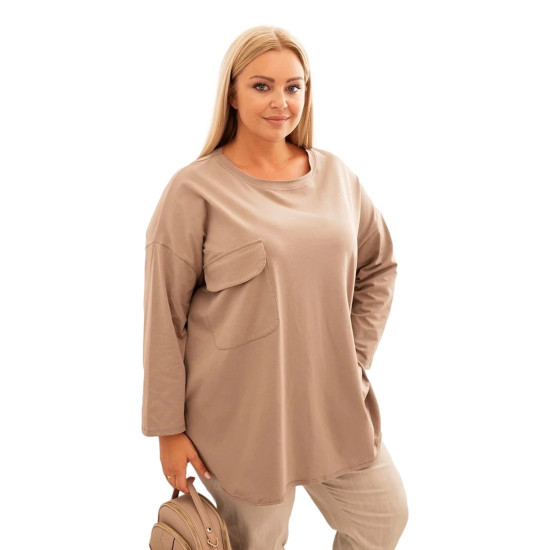 Moteriška rusva palaidinė Margo 34177 - Moterims Moteriška rusva palaidinė Margo PLIUS dydis moterims