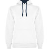 Women's white/dark blue hooded sweatshirt Urban women
