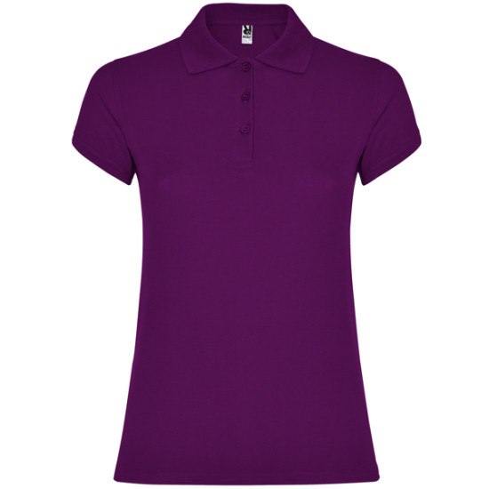 Moteriški violetiniai polo marškinėliai Star Star - Apranga reklamai Moteriški violetiniai polo marškinėliai Star Marškinėliai | Polo Roly