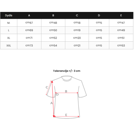 Vyriški balti marškinėliai Number Marškinėliai su užrašais