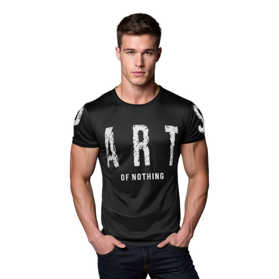 Vyriškli juodi marškinėliai Part Marškinėliai su užrašais