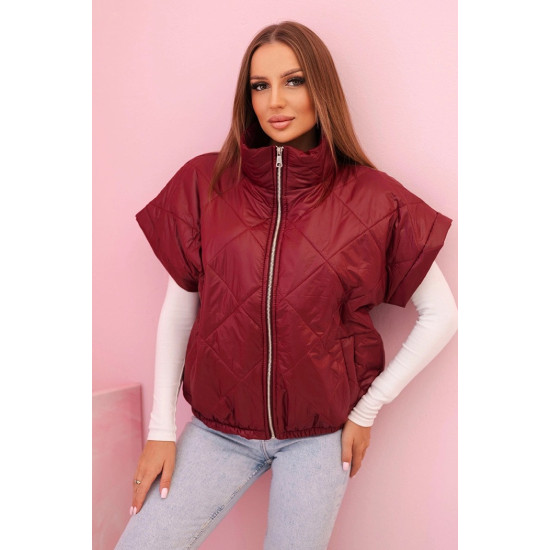 Moteriška bordo spalvos liemenė Larin 33688 - Moterims Moteriška bordo spalvos liemenė Larin Moteriškos liemenės