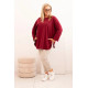 Moteriška bordo palaidinė Margo 34182 - Moterims Moteriška bordo palaidinė Margo PLIUS dydis moterims