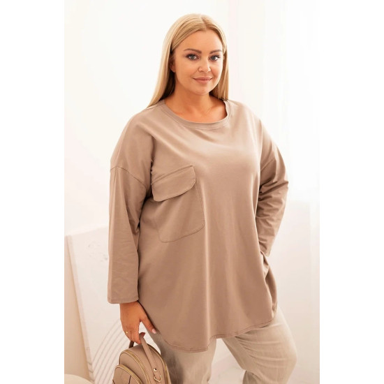 Moteriška rusva palaidinė Margo 34177 - Moterims Moteriška rusva palaidinė Margo PLIUS dydis moterims