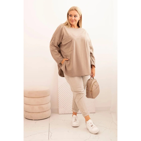 Moteriška rusva palaidinė Margo 34177 - Moterims Moteriška rusva palaidinė Margo PLIUS dydis moterims