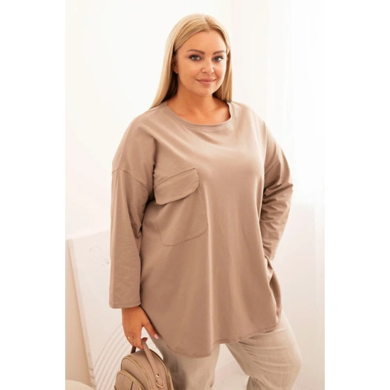 Moteriška rusva palaidinė Margo 34177 - Moterims Moteriška rusva palaidinė Margo PLIUS dydis moterims