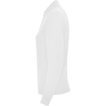 Женская белая рубашка-поло с длинными рукавами Estrella