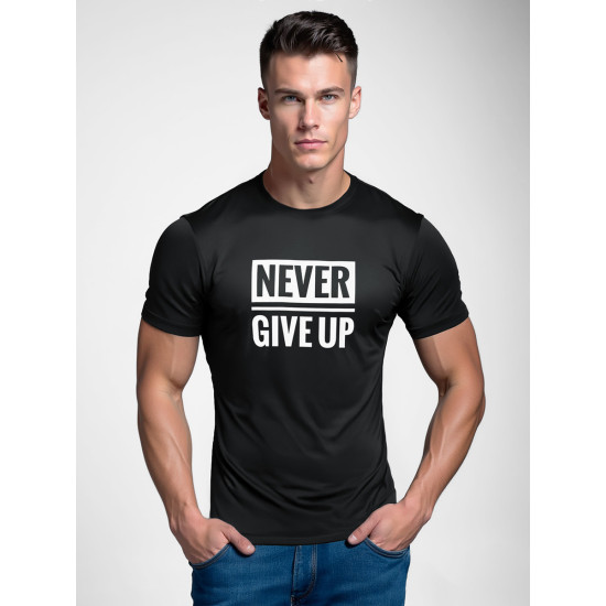 Vyriški juodi marškinėliai Stay strong NB/MT3133Z - Marškinėliai Vyriški juodi marškinėliai Stay strong Marškinėliai su užrašais