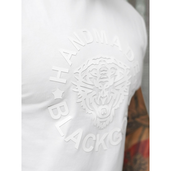 Men's white Power shirt T-shirt with slogans