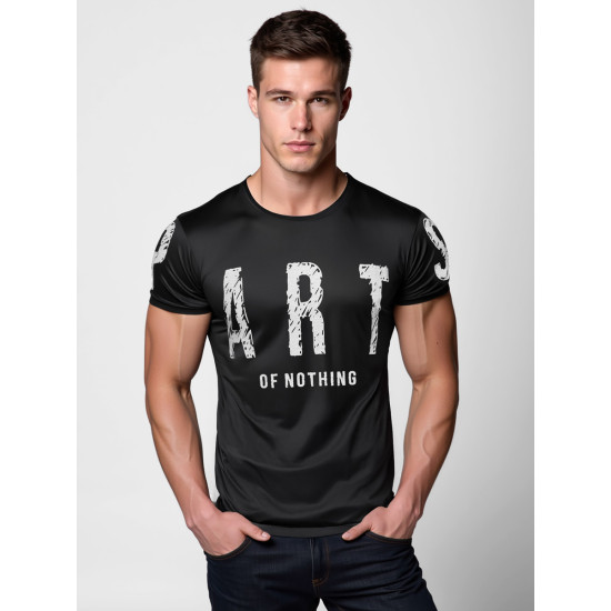 Vyriškli juodi marškinėliai Part Marškinėliai su užrašais