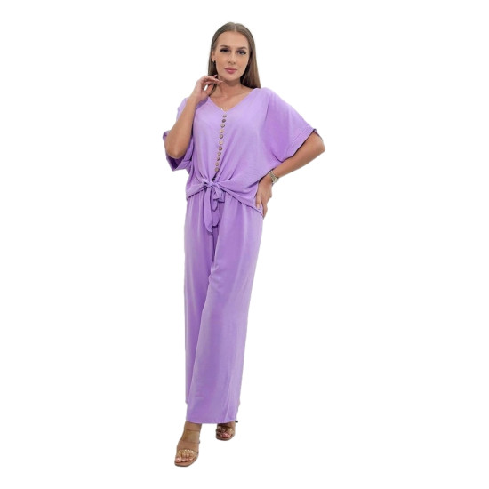 Moteriškas šviesiai violetinis komplektas Folk 5963 - Moterims Moteriškas šviesiai violetinis komplektas Folk Moteriški komplektai