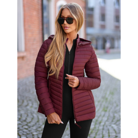 Moteriška bordo spalvos striukė Marsi JS/11Z8228 - Moterims Moteriška bordo spalvos striukė Marsi Moteriškos striukės