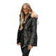 Moteriška juodos spalvos striukė su rudu kailiuku Mona Moteriškos striukės
