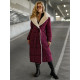 Moteriškas dygsniuotas bordo spalvos striukė Charlot JS/16M9168/06 - Moterims Moteriškas dygsniuotas bordo spalvos striukė Charlot Moteriškos striukės