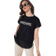 Moteriški juodos spalvos marškinėliai Dreams Marškinėliai su užrašais