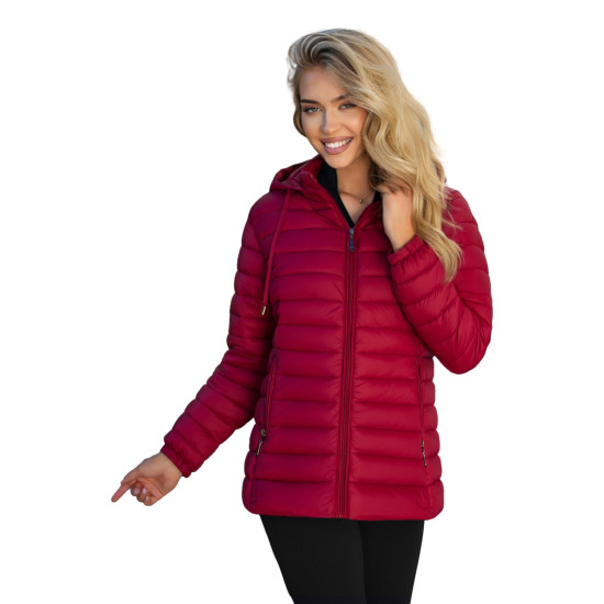 Moteriška bordo spalvos striukė Albi Striukės