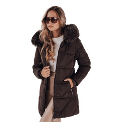 Women's quilted brown jacket Venit
