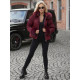 Moteriška žieminė bordo spalvos striukė su kailiuku Evin JS/16M9282/06 - Akcija Moteriška žieminė bordo spalvos striukė su kailiuku Evin Striukės
