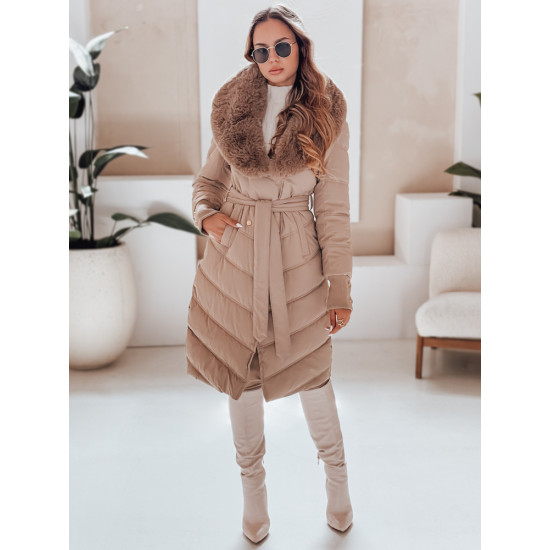 Moteriška žieminė rusva striukė Karlin TY5077 - Moterims Moteriška žieminė rusva striukė Karlin Moteriškos striukės